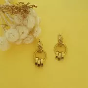 Anelli aperti 14x2 mm - Acciaio inossidabile 316L dorato x6