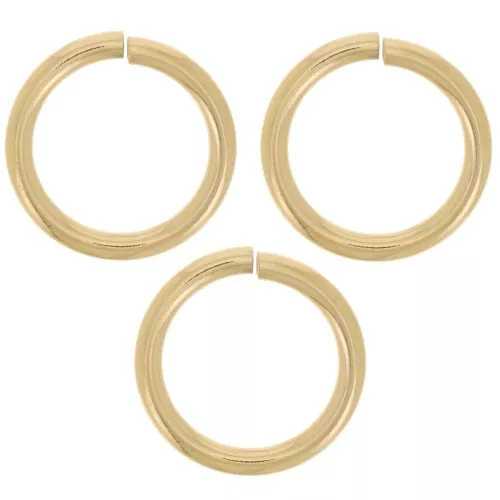 Anelli aperti 16x2 mm - Acciaio inox 316L dorato x4