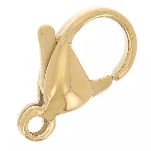 Chiusure moschettone da 12 mm - Acciaio inox 304L dorato x10