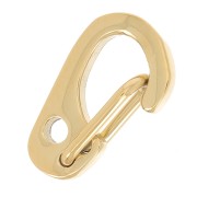 Chiusure a moschettone di sicurezza da 11 mm - Acciaio inossidabile 316L Dorato x10