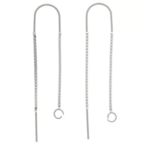 Orecchini a maglia veneziana da 38 + 43 mm - acciaio inox 304 x20