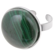 Anello sottile regolabile per cabochon a fondo piatto da 20 mm - Acciaio inox 304 x1