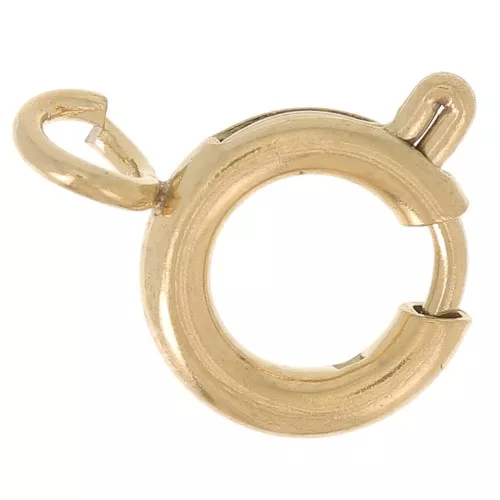 Chiusura a molla da 8 mm con anello aperto - Acciaio inossidabile 316L dorato x1