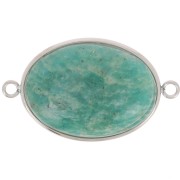 Distanziatore ovale per cabochon a fondo piatto 25x18 mm - Acciaio inox 304 x1