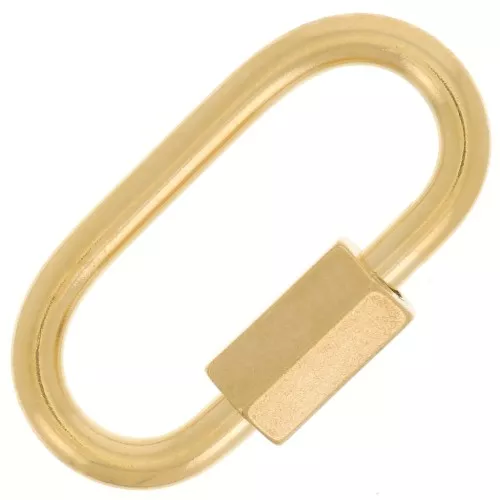 Chiusura a vite ovale 21x11 mm - Acciaio inox 304 Dorato x1