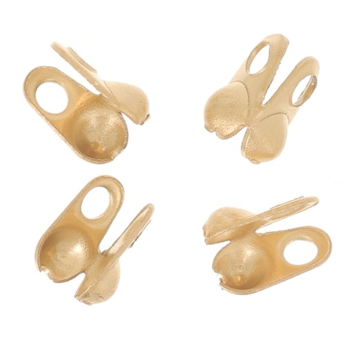 Terminali per catena a pallina da 1,5 mm - Acciaio inox 304 dorato x4