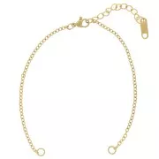 Bracciale per distanziatore 18cm Maglia forzatina- Acciaio inox 304 dorato x1