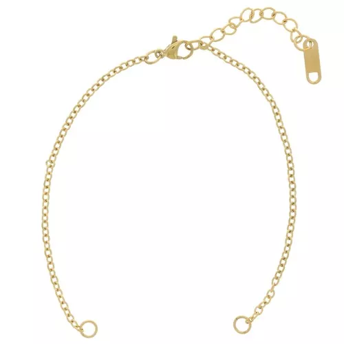 Bracciale per distanziatore 18cm Maglia forzatina- Acciaio inox 304 dorato x1