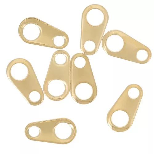 Chiusura ovale 6x3 mm - Acciaio inossidabile 304 Dorato x10