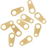 Ganci ovali 8x4 mm per chiusura - Acciaio inossidabile 304 Dorato x10