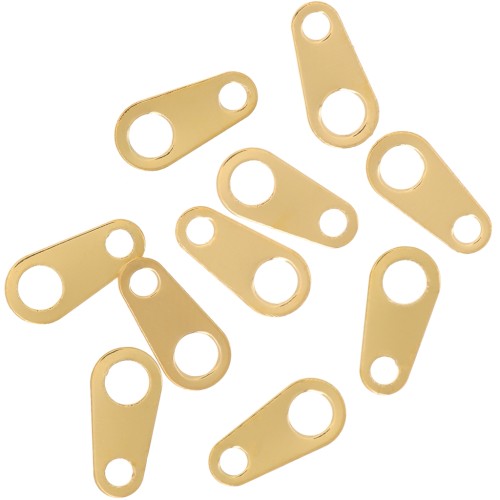 Ganci ovali 8x4 mm per chiusura - Acciaio inossidabile 304 Dorato x10