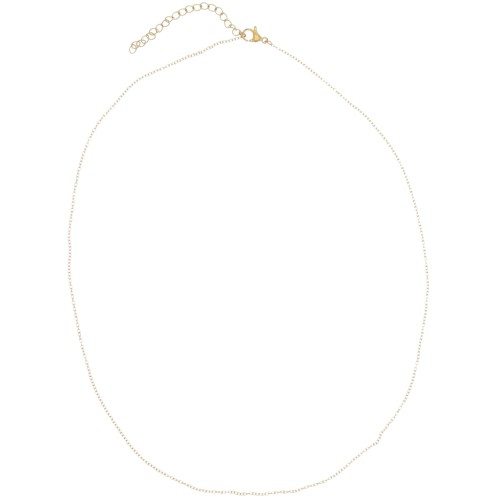 Girocollo a maglia Forzatina 1,2 mm - Acciaio inossidabile 316L dorato x48cm