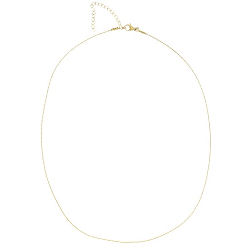 Collana a giro collo in maglia Paloma 0,9 mm - Acciaio inossidabile 304 Dorato x 48 cm