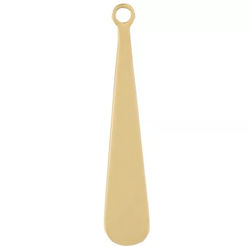 Ciondolo goccia 20x4 mm - Acciaio inossidabile 316L Oro x1