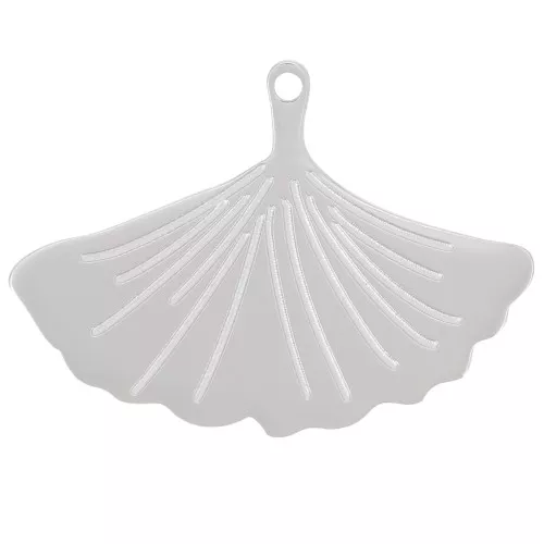 Ciondolo forma di foglia di Ginkgo 16x22 mm - Acciaio inossidabile 316L x1