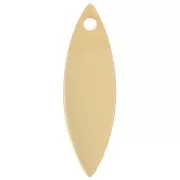 Ciondolo navetta 16x5 mm - Acciaio inossidabile 316L oro x1