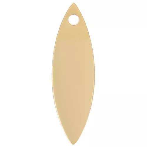 Ciondolo navetta 16x5 mm - Acciaio inossidabile 316L oro x1