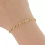 Catena forzatina martellata 3,1 mm - Acciaio inossidabile 316L dorato x1m