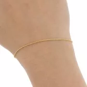 Catena a serpentina 0,9 mm - Acciaio inossidabile 316L dorato x50cm