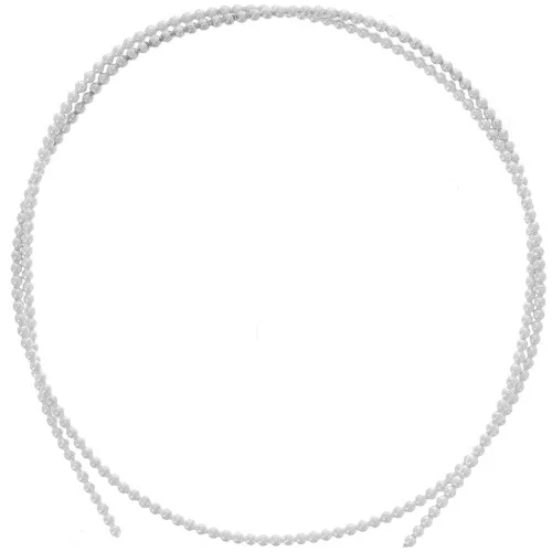 Filo perlato semiduro - ricotto - 2 mm - Argento 925 x50cm
