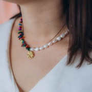 Ciondolo irregolare Sand Dollar 15 mm - Acciaio inossidabile dorato 304L x1