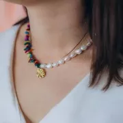 Ciondolo irregolare Sand Dollar 15 mm - Acciaio inossidabile dorato 304L x1