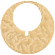 Pendente cerchio cavo martellato da 30 mm - Acciaio inossidabile 316L oro x1