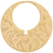 Pendente cerchio cavo martellato da 30 mm - Acciaio inossidabile 316L oro x1