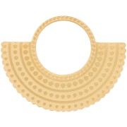 Pendente etnico testurizzato 23x30 mm - Acciaio inossidabile 316L oro x1