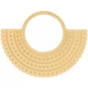 Pendente etnico testurizzato 23x30 mm - Acciaio inossidabile 316L oro x1