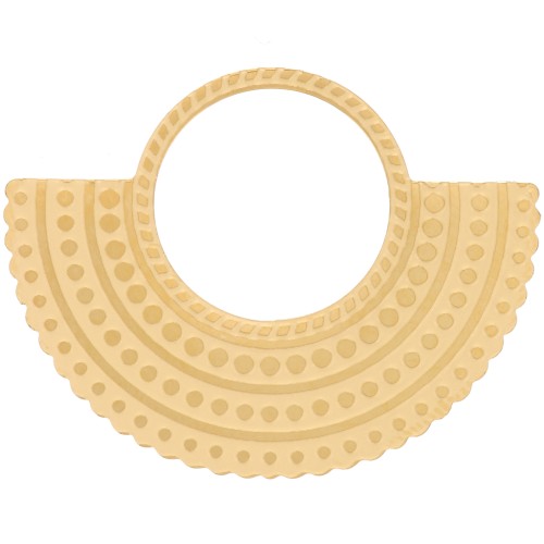 Pendente etnico testurizzato 23x30 mm - Acciaio inossidabile 316L oro x1