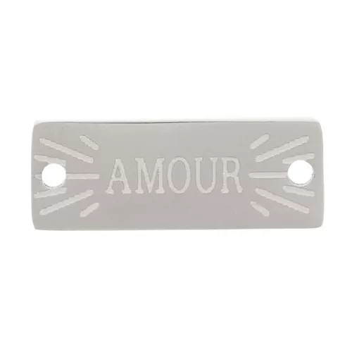 Distanziatore rettangolare 13x5 mm - Love design - Acciaio inox 316L x1