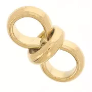 Pulsante doppio 12x6 mm per cavo 4 mm - Acciaio inox 304L oro x1