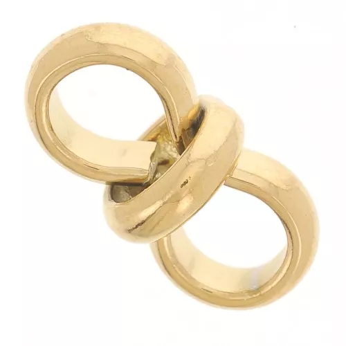 Pulsante doppio 12x6 mm per cavo 4 mm - Acciaio inox 304L oro x1