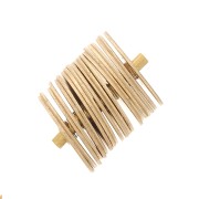 Perline a disco Heishi - Disco piatto 5x0,2 mm - Acciaio inox 304L oro x25