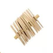 Perline a disco Heishi - Disco piatto 5x0,2 mm - Acciaio inox 304L oro x25