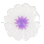 Perla Fiore Margherita 12 mm - Bianco - Viola x1|raw }}