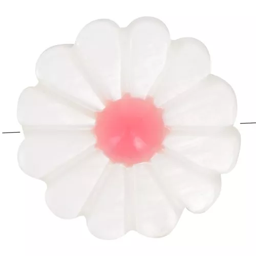 Perla Fiore Margherita 12 mm - Bianco - Corallo x1