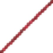 Perline appiattite sfaccettate 3x2mm - Giada colorata - Bordeaux x34cm|raw }}