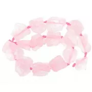 Perla di pietra grezza irregolare da 20 a 30 mm - Quarzo rosa x1