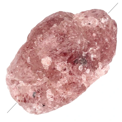 Perla di pietra grezza irregolare da 20 a 30 mm - Quarzo fragola x1