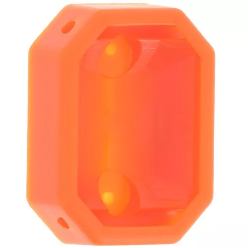 Crimpatura ottagonale in plastica per cabochon 4627 18x13 mm - Arancione x1
