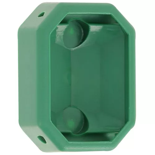 Crimpatura ottagonale in plastica per cabochon 4627 18x13 mm - Verde scuro x1