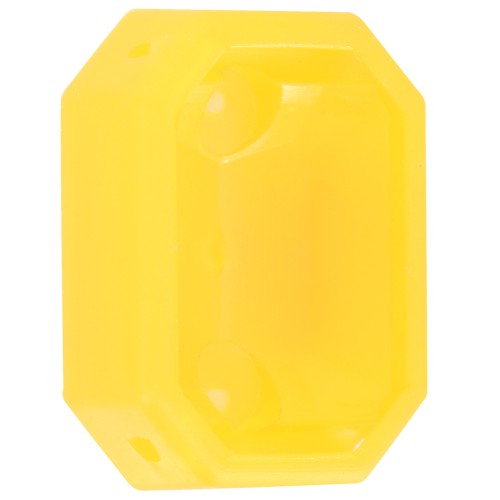 Crimpatura ottagonale in plastica per cabochon 4627 18x13 mm - Giallo trasparente x1