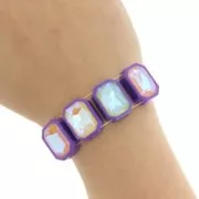 Crimpatura ottagonale in plastica per cabochon 4627 18x13 mm - Giallo trasparente x1