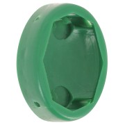 Castone ovale in plastica per cabochon 4120 18x13 mm - Verde scuro x1