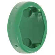 Castone ovale in plastica per cabochon 4120 18x13 mm - Verde scuro x1