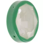 Castone ovale in plastica per cabochon 4120 18x13 mm - Verde scuro x1