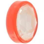 Castone ovale in plastica per cabochon 4120 18x13 mm - Giacinto trasparente x1