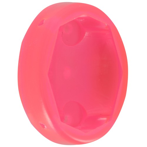 Castone ovale in plastica per cabochon 4120 18x13 mm - Rosa fluo trasparente x1